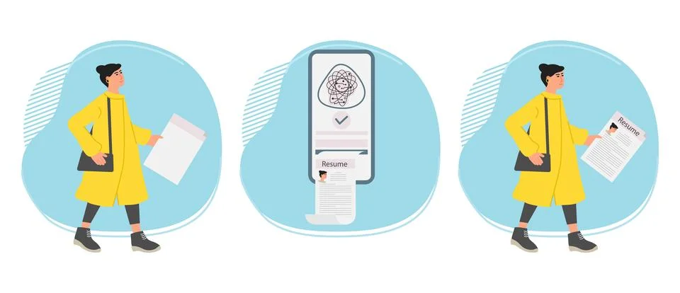 Neural network OpenAI Chat Bot People Resume Cell Stock Illustration