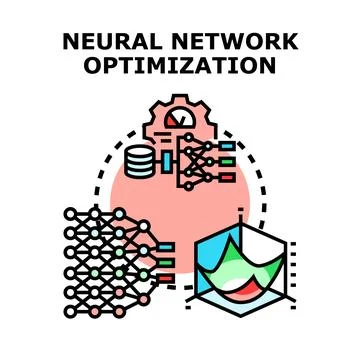 Neural network optimization process improving artificial intelligence perfo.. Stock Illustration