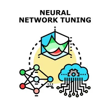 Neural network optimization process with machine learning tuning イラスト素材