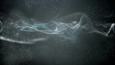 Neural Network Particle Wave, Seamless Loop Animation Stock Footage 327669263
