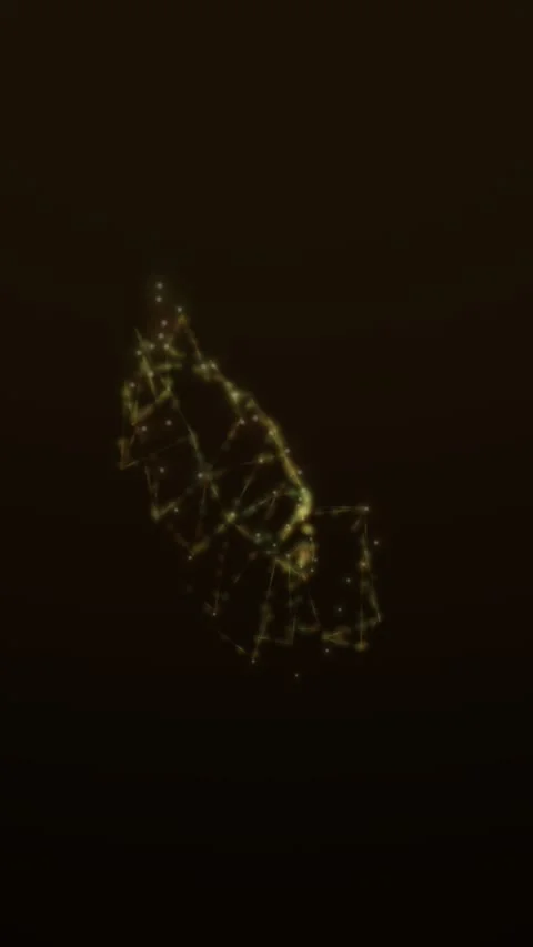 Neural network pattern glows, nodes and lines pulsate in vibrant colors Video stock 330561604