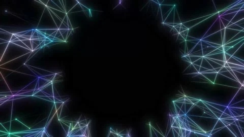 The neural network patterns form the area of attention in the central part of Stock Footage 235631289