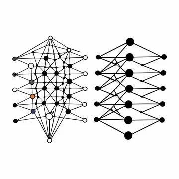 Neural Network Patterns . Unlocking the Blueprint of Artificial Intelligence Illustrazione stock