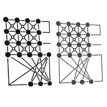 Neural Network Patterns . Unlocking the Blueprint of Artificial Intelligence Illustrazione stock