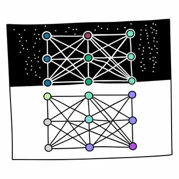 Neural Network Patterns . Unlocking the Blueprint of Artificial Intelligence Stockillustratie