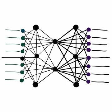 Neural Network Patterns . Unlocking the Blueprint of Artificial Intelligence Illustrazione stock