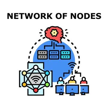 Neural network processing data and connecting users 스톡 일러스트