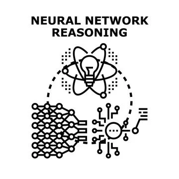 Neural network processing data leading to insights 스톡 일러스트