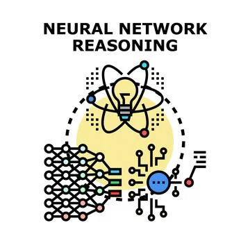 Neural network processing data leading to insights 스톡 일러스트