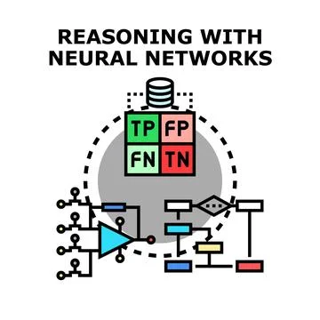 Neural network reasoning and deep learning evaluation Stock Illustration