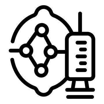 Neural network receiving data from server icon Stock Illustration