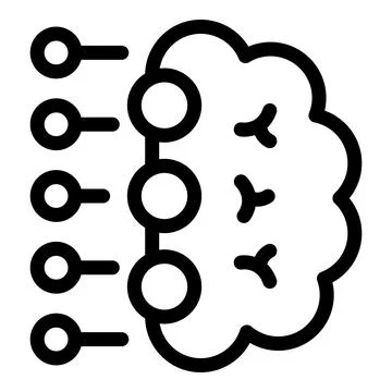 Neural network receiving multiple inputs from data points 스톡 일러스트