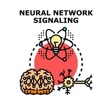 Neural network signaling brain intelligence development concept イラスト素材