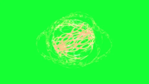 Neural Network Sphere with Abstract Connections - Green Screen Conceptual VFX Stock Footage 264626847