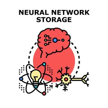 Neural network storage connecting artificial intelligence and biological sy.. Stock Illustration