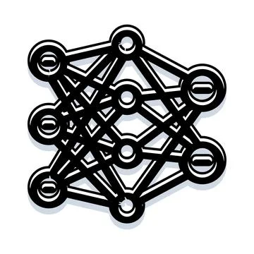Neural network structure abstract intelligence concept Illustrazione stock