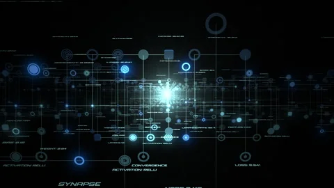 Neural Network Training Visualization for Artificial Intelligence Deep Learning Stock Footage 342726379