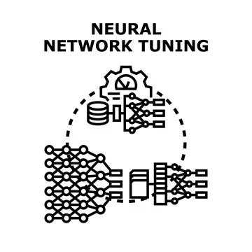 Neural network tuning for artificial intelligence optimization Stock Illustration