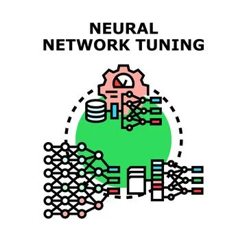 Neural network tuning for artificial intelligence optimization Stock Illustration