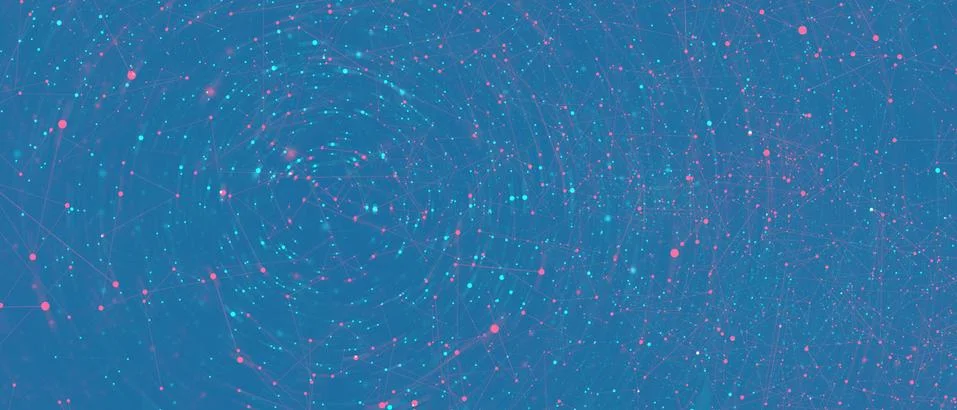 Neural network vortex concept Stockillustratie