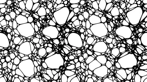 Neural network web pattern black and white cell structure. Stock Illustration