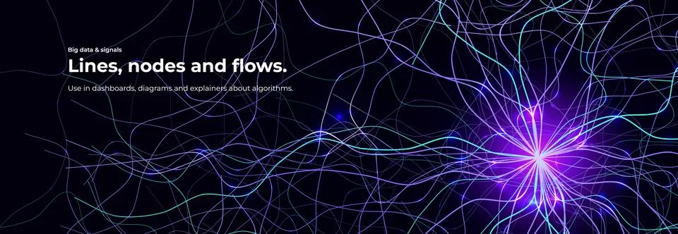 Neural Networking Science Technology Scientific Research. Biotech AI Big Data Illustrazione stock