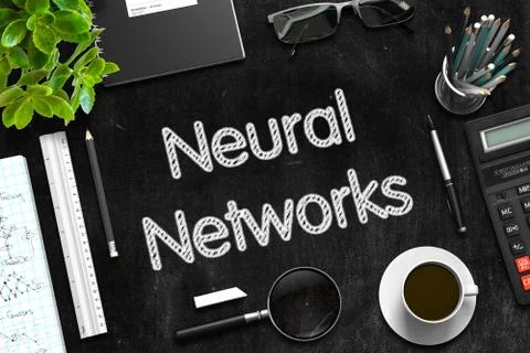 Neural Networks. 3D Rendering Stock Illustration