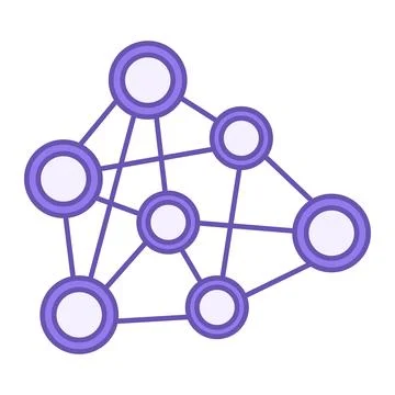 Neural Networks Color Icon. Vector Icon. Machine Learning, Artificial Intel.. Stock Illustration