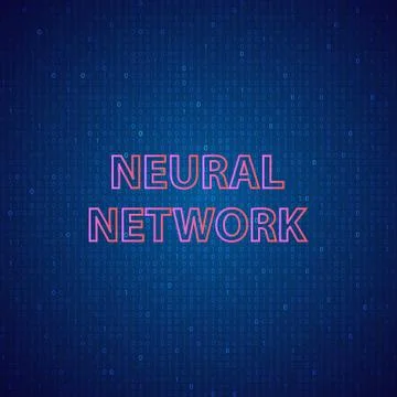 Neural networks on a digital background. Stock Illustration