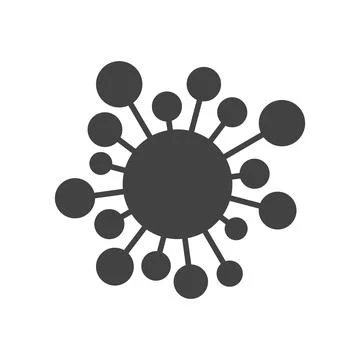 Neural networks icon flat vector illustration Illustrazione stock
