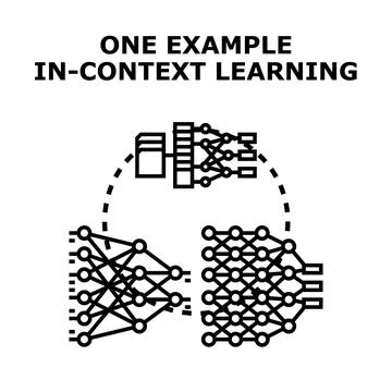Neural networks learning concept in artificial intelligence Stock Illustration