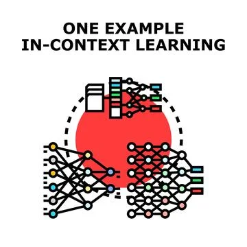 Neural networks learning concept in artificial intelligence Stock Illustration