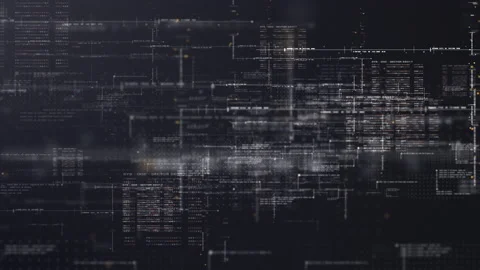 Neural Networks Simulation Artificial Intelligence Matrix, quantum physic Video stock 170518677