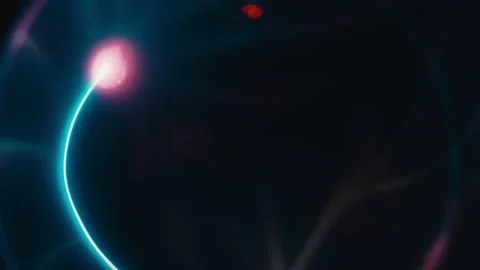 Neural Node moving in the dark Stock Footage 196401376