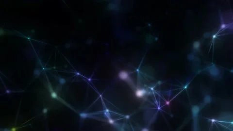 Neural nodes process information in space. Seamless loop. Stock Footage 235614163