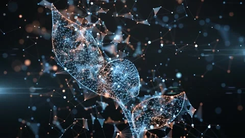Neural Organic Computing Digital Growth AI Data Network, Background animation Stock Footage 303563122