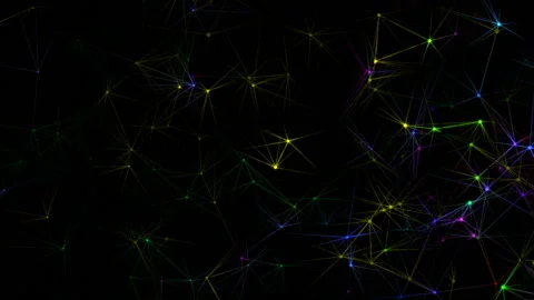 A neural party.Blue plexus and lightning abstract technology and engineering Stock Footage 95293106