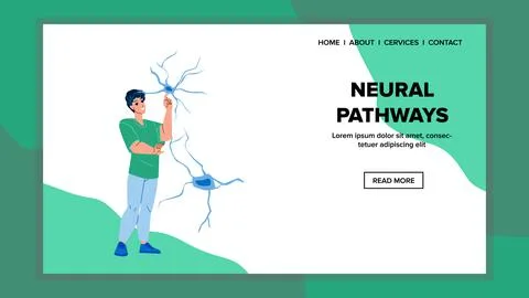 Neural pathways vector Illustrazione stock