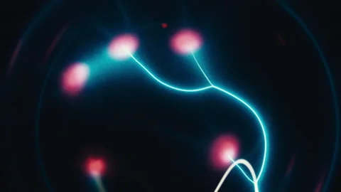 Neural points moving slow in the dark Stock Footage 196402220