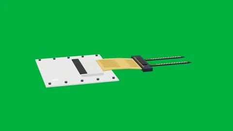 Neural probe neuro 3d loop green screen Stock Footage 342915044