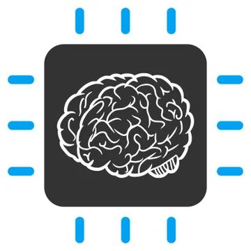 Neural Processor Vector Icon Stock Illustration