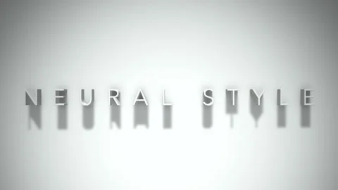Neural style 3D title animation white text on a white background Stock Footage 299702052