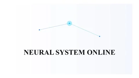Neural System Online Tech Interface Animation Vídeos de archivo 334744105