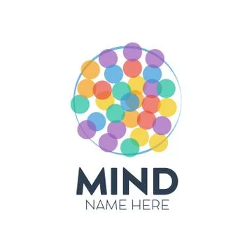 Neuro creative brain logo. Intelligence mind abstract design logo Stock Illustration