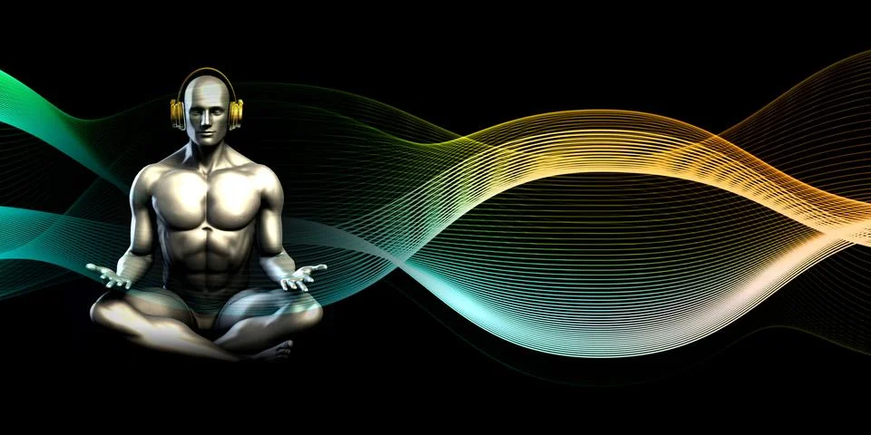 Neuro Feedback Meditation Training System Interface Stock-Illustration