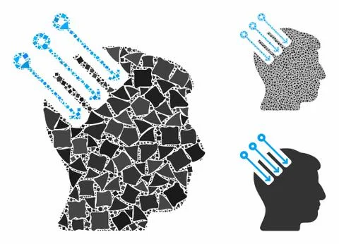 Neuro interface Composition Icon of Tuberous Pieces Stockillustratie