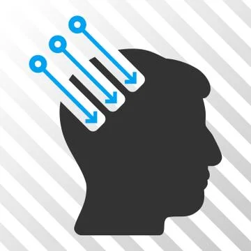 Neuro Interface Vector Icon Stock Illustration