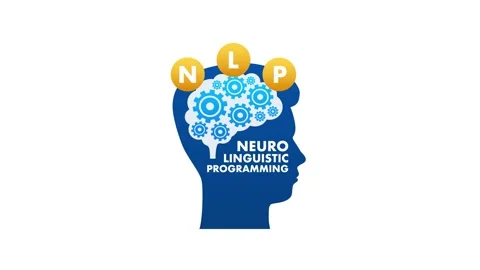 Neuro Linguistic Programming and Neuro Programming Animated Logos on White and Stock Footage 312454533