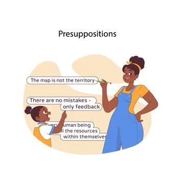 Neuro-linguistic programming foundational beliefs. Flat vector illustration Stock Illustration