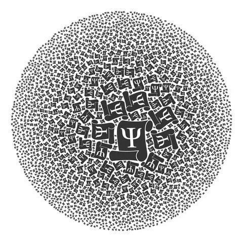 Neuro-Linguistic Programming Icon Spheric Cluster Mosaic Stockillustratie